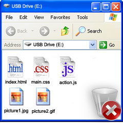 unprotected preloaded data on USB drive